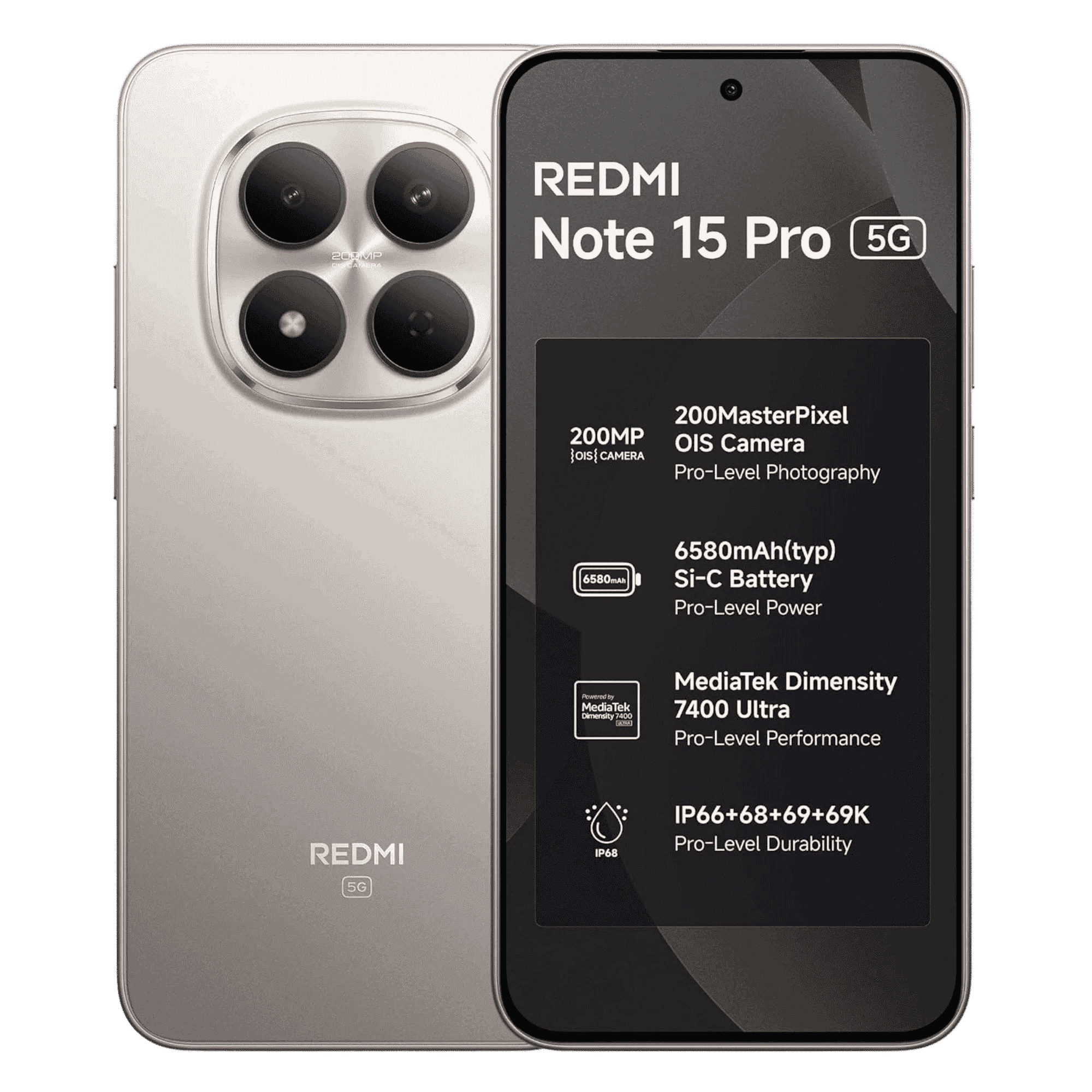 REDMI NOTE 15 PRO 5G 8GB/128GB SILVER ASH