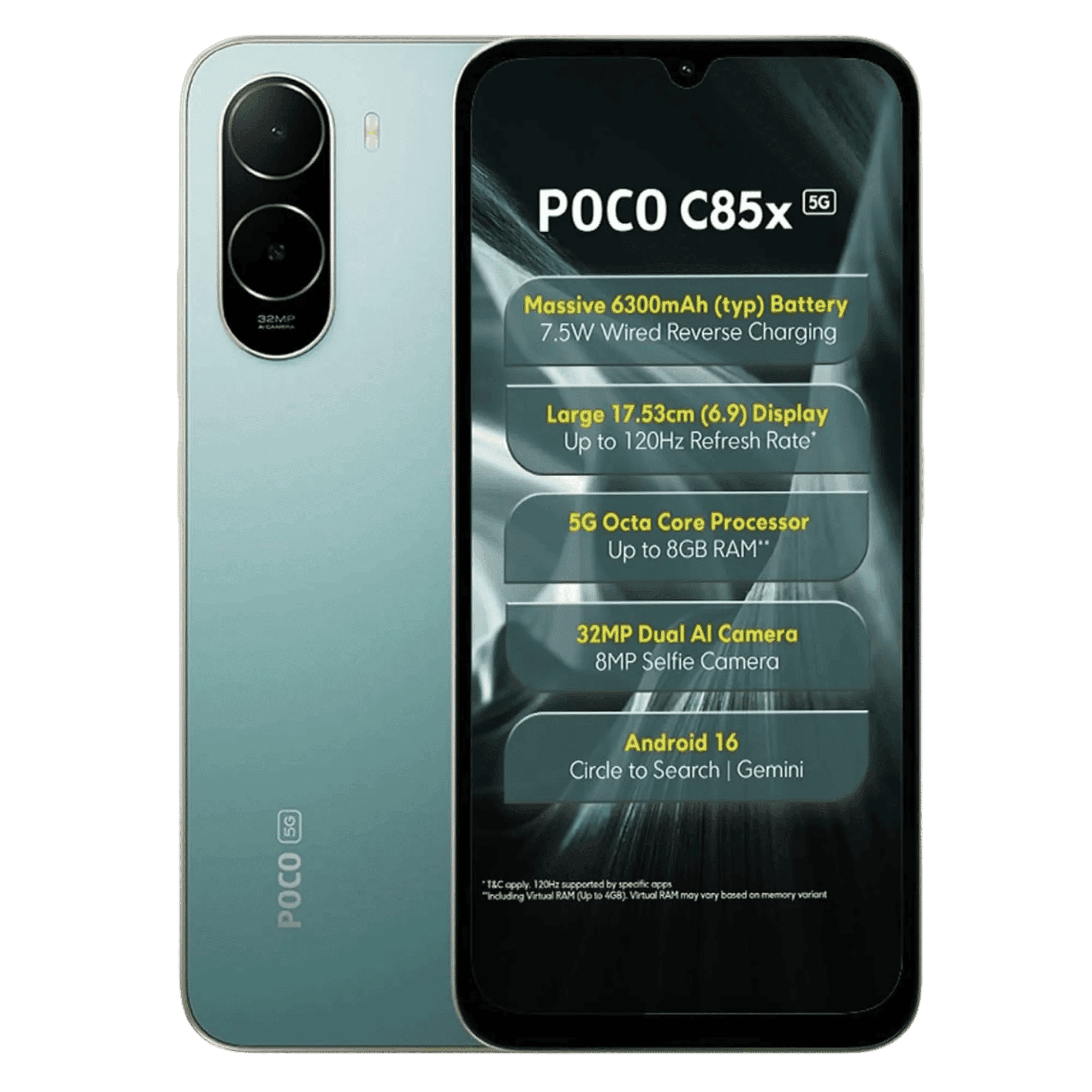 POCO C85X 5G 4GB/128GB EMERALD GREEN