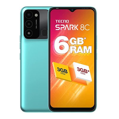 Tecno Spark 8C (3GB RAM,64GB Storage) Turquoise Cyan